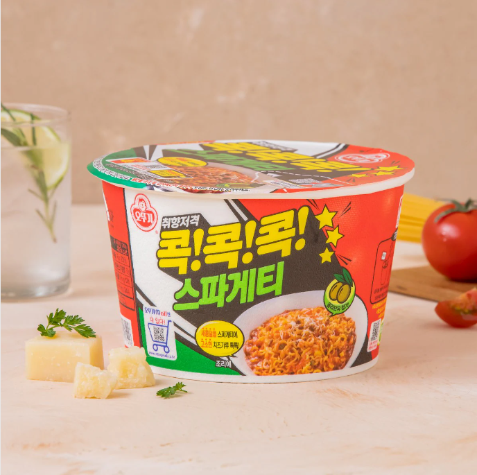 Ottogi] Spaghetti Ramen Bowl 120g 오뚜기 콕콕콕 스파게티 용기