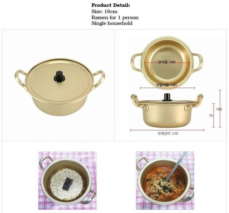 Korea Yang Eun Pot for Ramen | Aluminium Nickel-Silver Pot 알루미늄 양은 냄비