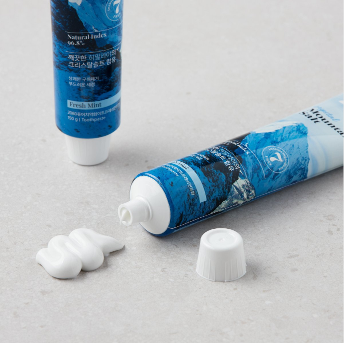 [Aekyung] 2080 Pure Pink Mountain Salt Toothpaste 120gx4  애경 2080 퓨어 마운틴 크리스탈화이트 솔트 치약 (프레시 민트 / 마일드 민트)