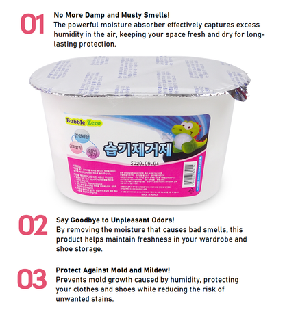 [Bubble Zero] Moisture Absorber 3P 240g 버블 제로 습기 제거제 3P