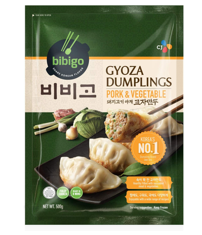 [CJ Bibigo] Gyoza Dumplings Pork & Vegetable 500g 비비고 돼지고기 야채 교자만두