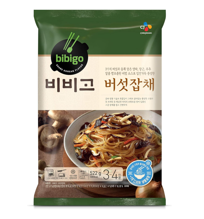 [CJ Bibigo] Japchae Stir-Fried Glass Noodles with Vegetables 590g | 비비고 버섯 잡채