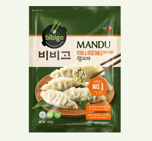 [CJ Bibigo] Mandu Pork & Vegetable Dumplings 500g 비비고 왕교자