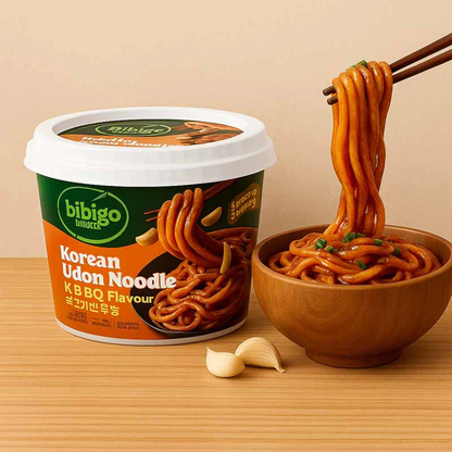 [CJ Bibigo] Udon Noodles – Korean BBQ / Tteokbokki Chilli 187.2g 비비고 불고기맛 우동 / 떡볶이맛 우동&nbsp;
