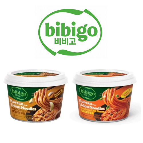 [CJ Bibigo] Udon Noodles – Korean BBQ / Tteokbokki Chilli 187.2g 비비고 불고기맛 우동 / 떡볶이맛 우동&nbsp;