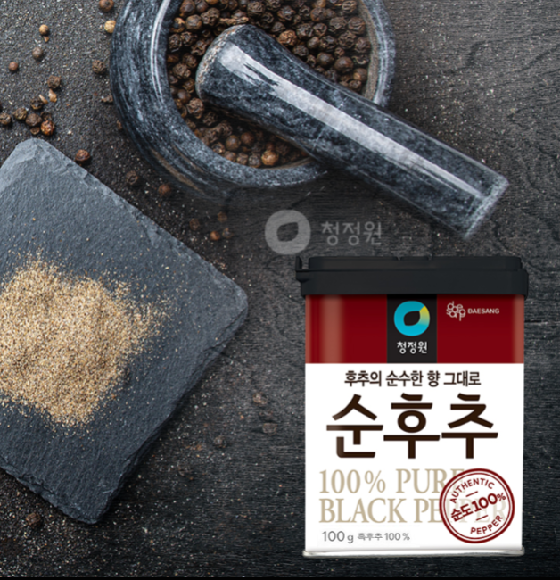 [CJW] 100% Pure Black Pepper Powder 100g 청정원 순후추