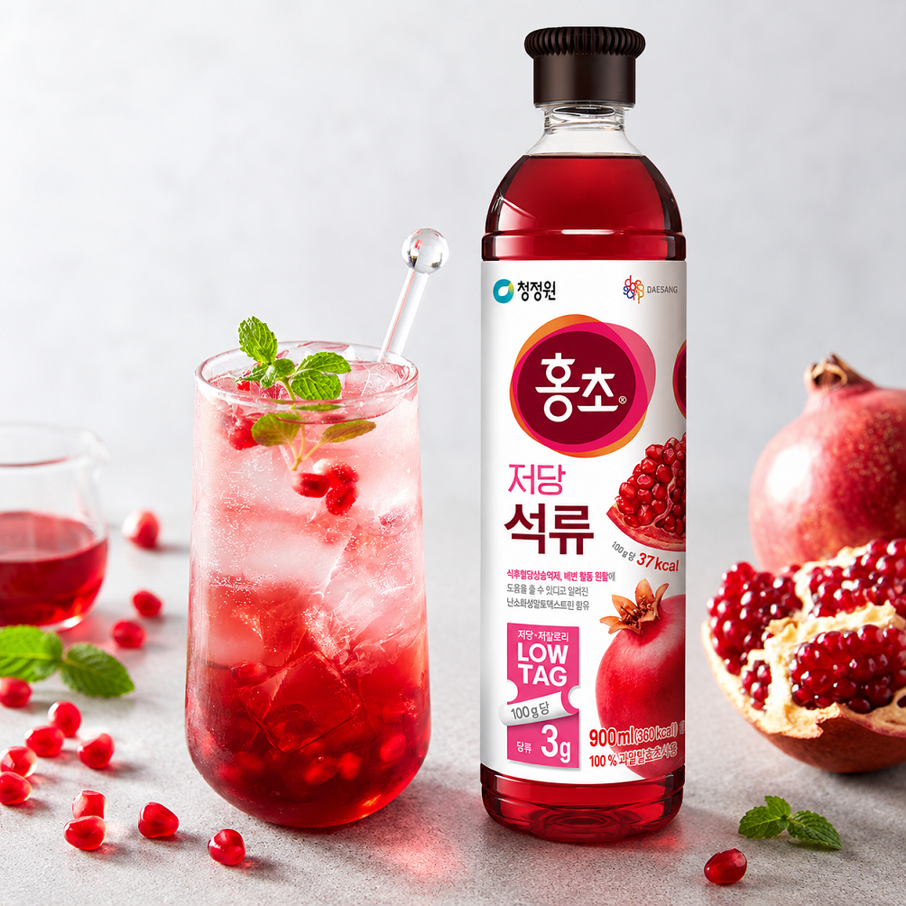 [CJW] Hongcho LOW TAG Fruit Vinegar 900ml 청정원 홍초 저당