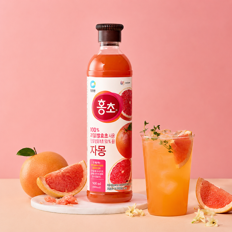 [CJW] Hongcho Fruit Vinegar Drink 900ml  Halal 청정원 홍초 과일발효식초