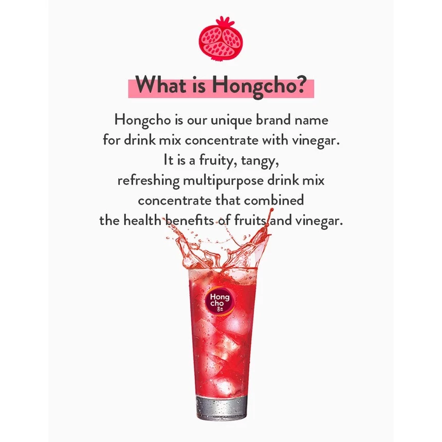 [CJW] Hongcho Fruit Vinegar Drink 900ml  Halal 청정원 홍초 과일발효식초