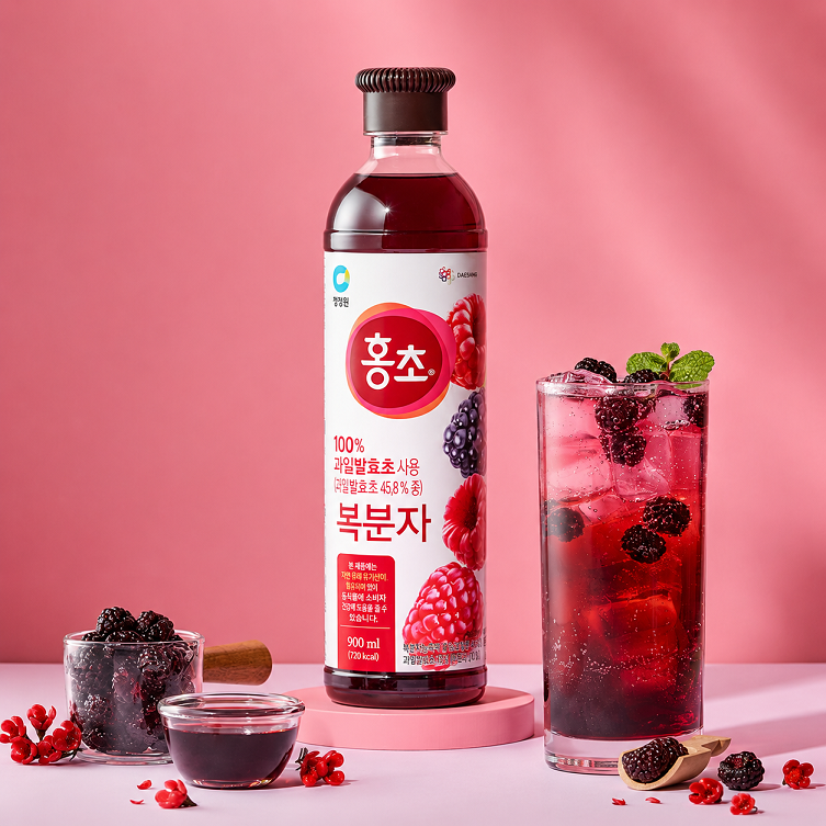 [CJW] Hongcho Fruit Vinegar Drink 900ml  Halal 청정원 홍초 과일발효식초
