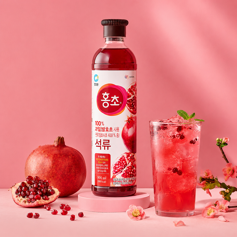 [CJW] Hongcho Fruit Vinegar Drink 900ml  Halal 청정원 홍초 과일발효식초