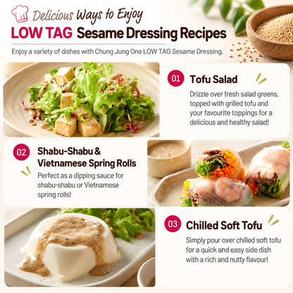 [CJW] LOW TAG Low-Sugar Sesame Dressing 310g 청정원 저당 참깨 드레싱