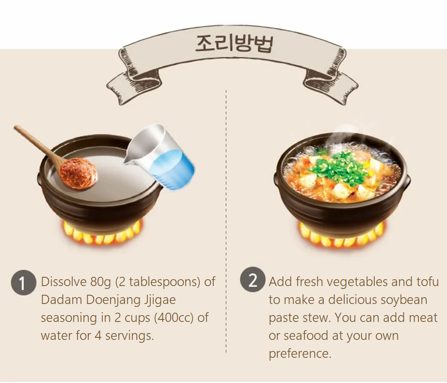[CJ Foods] DaDam Doenjang Jjigae Seasoning 530g  다담 된장찌개 양념