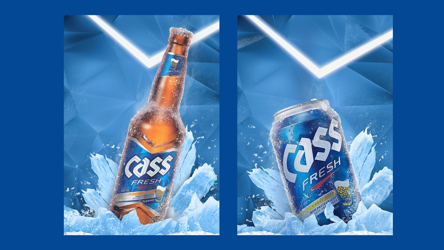 Cass Fresh Cold Brewed Beer 330ml / 640ml  4.5%  카스 맥주