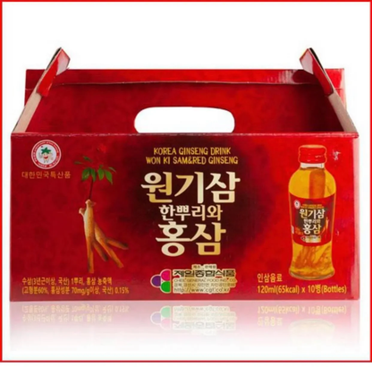 [Cheil] Korean Red Ginseng Drink Wonkisam 120ml 제일 원기삼