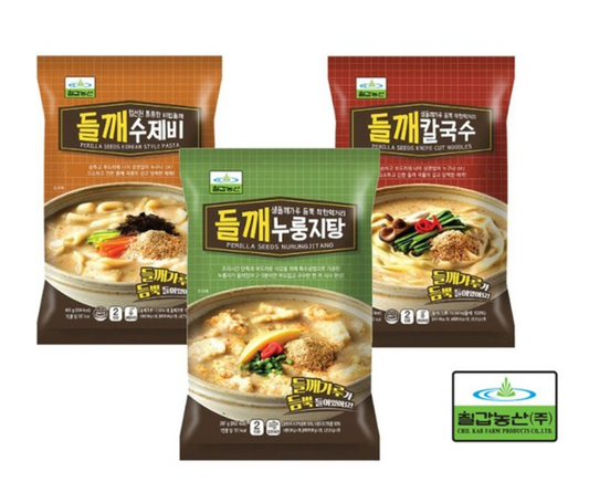[Chilkab] Perilla Handmade Sujebi / Kalguksu / Nurungji Soup (베스트쇼핑 칠갑농산 들깨 수제비, 칼국수, 누룽지탕)