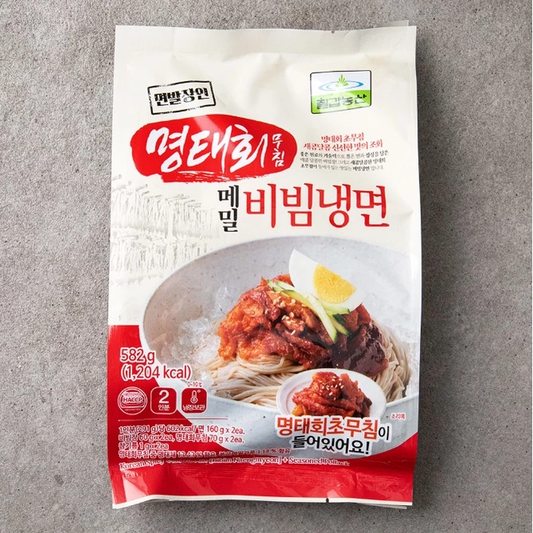 [Chilkab] Spicy Buckwheat Bibim Naengmyeon with Pollack 582g 칠갑 명태회 메밀 비빔냉면&nbsp;