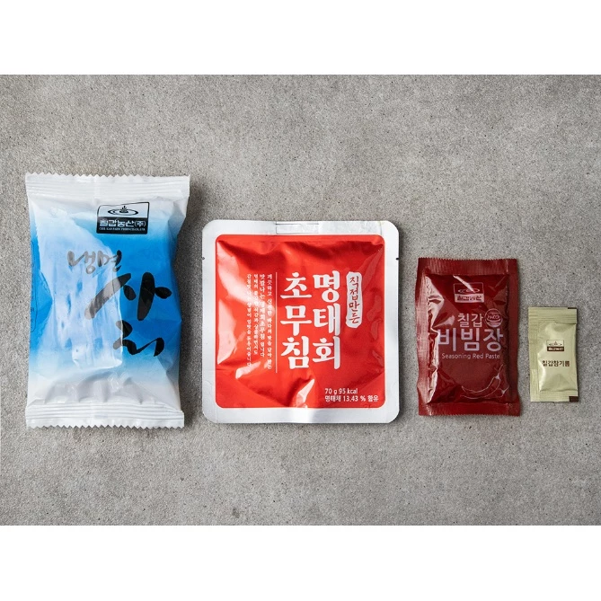 [Chilkab] Spicy Buckwheat Bibim Naengmyeon with Pollack 582g 칠갑 명태회 메밀 비빔냉면&nbsp;