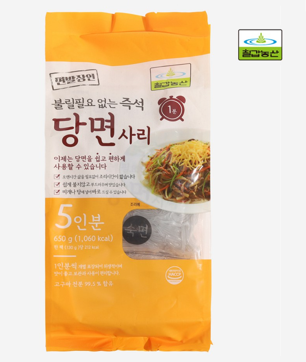 [Chilkab] Instant Glass Noodles 650g  칠갑 면발장인 즉석당면사리