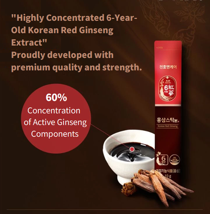 [Chunho Ncare] Korean Red Ginseng Stick 10g x 30 sticks 천호엔케어 홍삼스틱본
