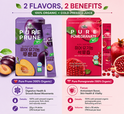 [Chunho N Care] 100%  Pure Juice Stick (Prune / Pomegranate)  퓨어 유기농 푸른즙 석류즙