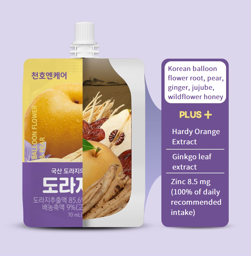 [Chunho Ncare] Balloon Flower & Pear Juice 70mlx30P  천호엔케어 도라지배즙