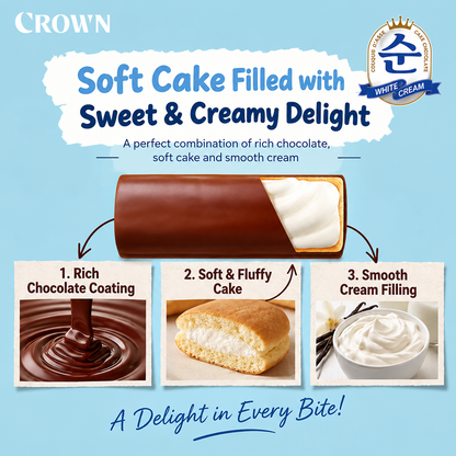 [Crown] Couque D’Asse Chocolate Cake 121g 쿠크다스 쵸코케이크