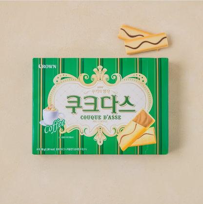 [Crown] Couque D'asse Vienna Coffee Cookies 128g 크라운 쿠크다스 커피