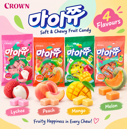[Crown] Mychew Fruity Soft Candy 100g 크라운 마이쮸