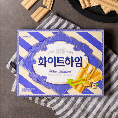 [Crown] White Heim White Hazelnut Cream Wafers 47g/142g   크라운 화이트 하임