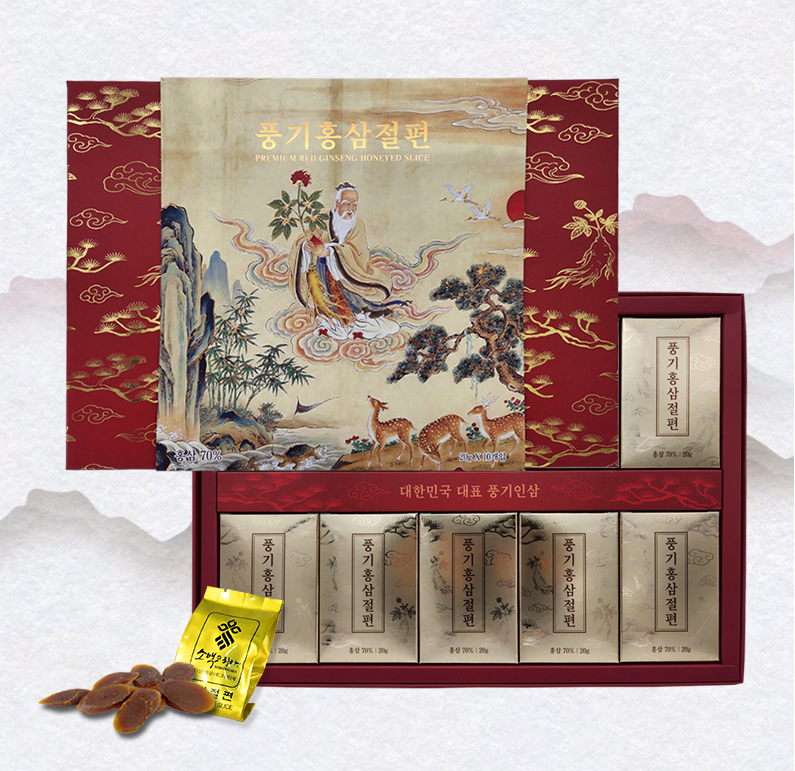 Sobaek Korean Premium Red Ginseng Honeyed Slices 20gx10P 소백 고려 홍삼 절편