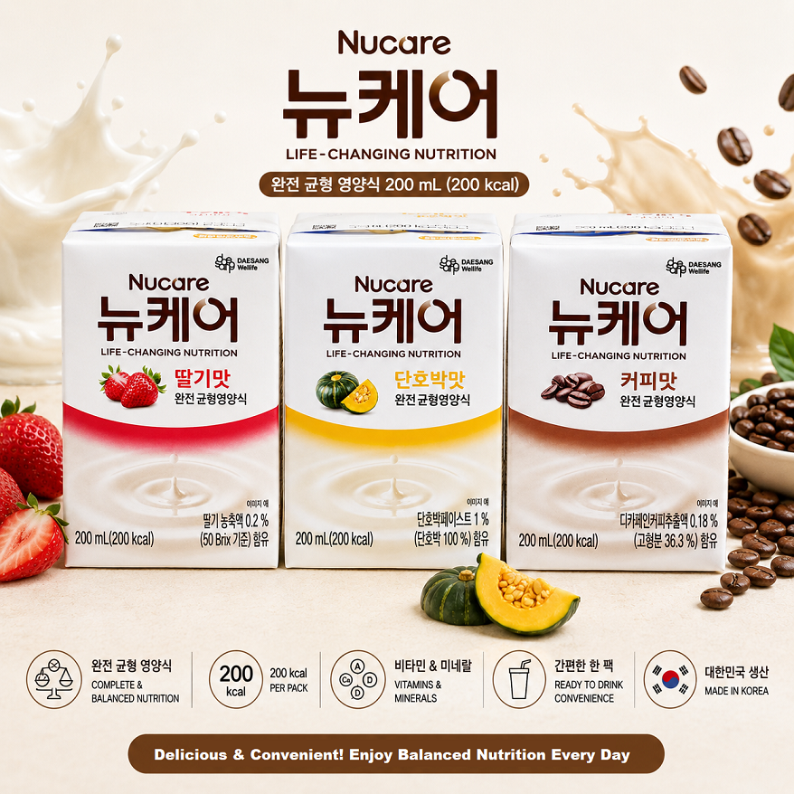 [Daesang Wellife] Nucare Balanced Nutrition Drink 200ml 대상 웰라이프 뉴케어 완전균형영양식