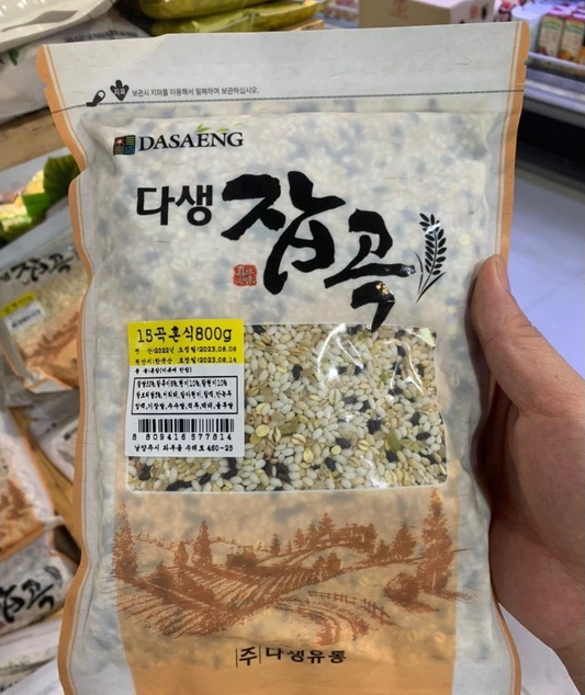 [Dasaeng] Korea 15 Mixed Multi Grains Rice 800g 다생 15곡 혼합곡