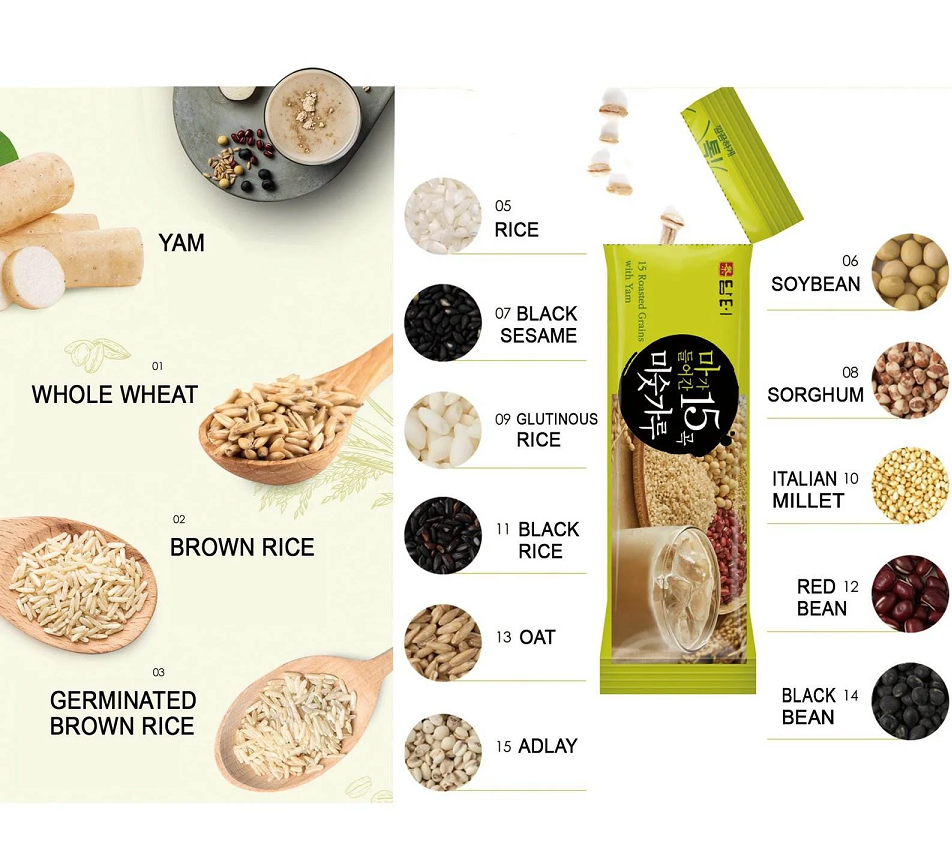 [Damtuh] 15 Roasted Grains with Yam Tea Mix 20g x 12T  담터 15곡 미숫가루
