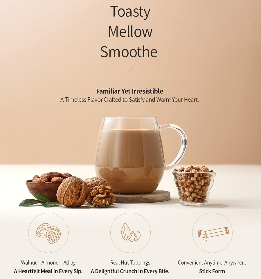 [Damtuh] Walnut Almond & Peanut Tea, Misugaru 18g x 15T 담터 호두 아몬드 율무차