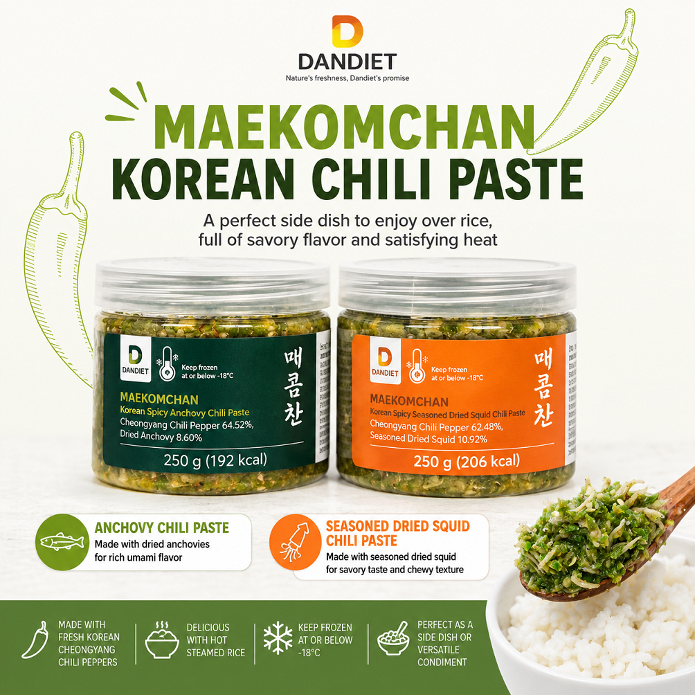 Maekomchan Anchovy/ Dried Squid Spicy Chili Paste 250g  매끔찬 멸치 진미채 고추다짐이