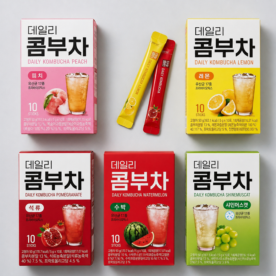 [Danongwon] Daily Kombucha Stick Probiotics Drink Mix 5gx10T 다농원 콤부차
