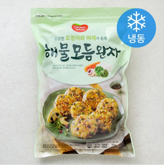 [Dongwon] Mixed Seafood Patties Jeon 1kg 동뭔 해물완자