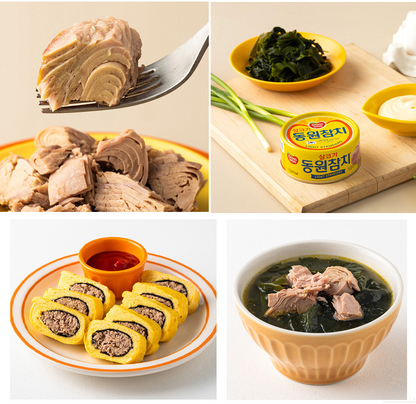 [Dongwon] Canned Tuna Chunk (Light Standard & Hot Pepper) Combo (135gx8) 동원 슈퍼참치 시즌2