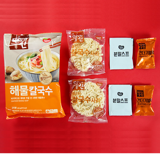 [Dongwon] Rich & Savory Seafood Kalguksu 236g  동원 면발의신 해물칼국수