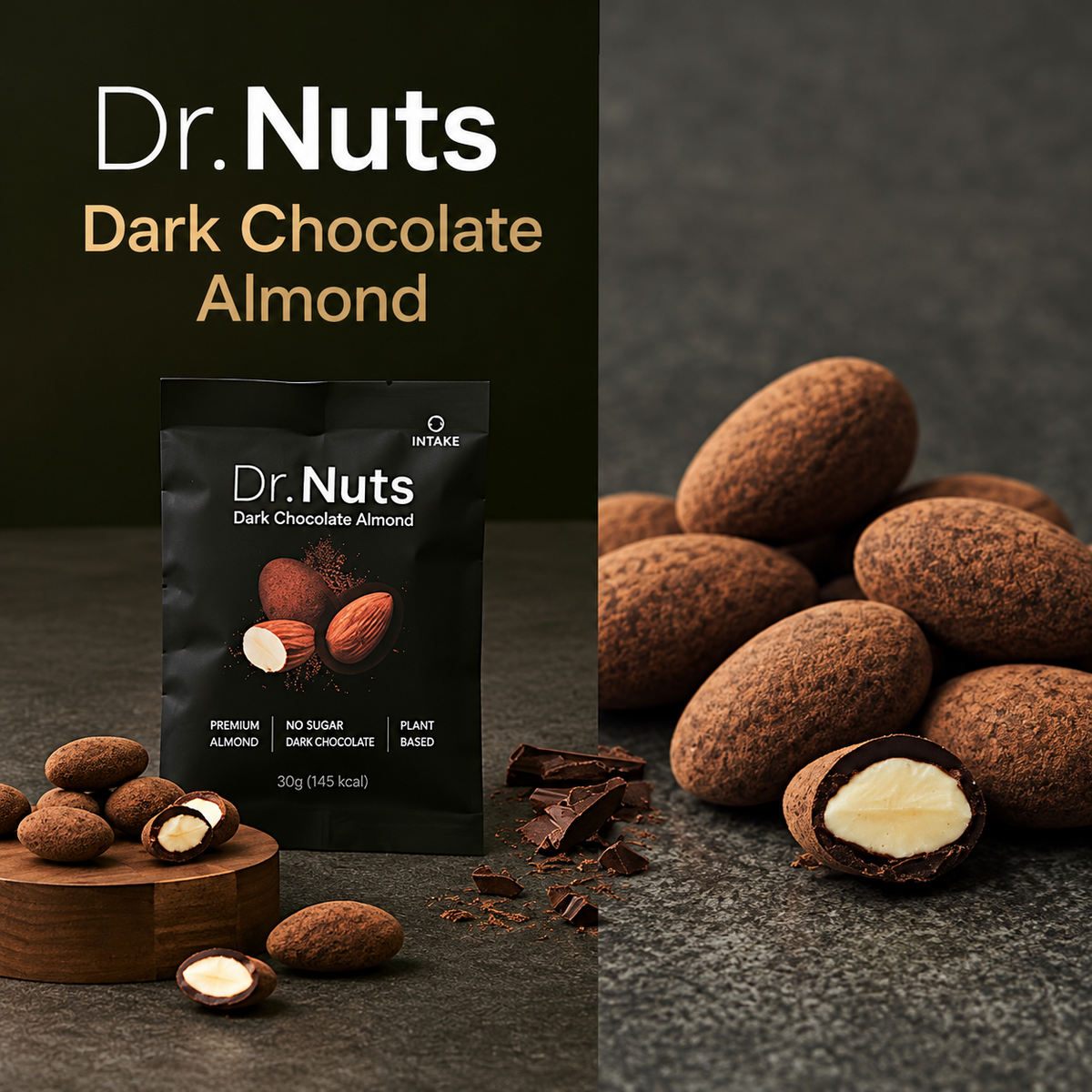 [Dr.Nuts] Dark Chocolate Coated Nuts 30g – Almond / Walnut / Pecan [닥터넛츠] 무설탕 다크초콜릿 3종