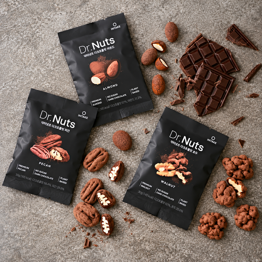 [Dr.Nuts] Dark Chocolate Coated Nuts 30g – Almond / Walnut / Pecan [닥터넛츠] 무설탕 다크초콜릿 3종