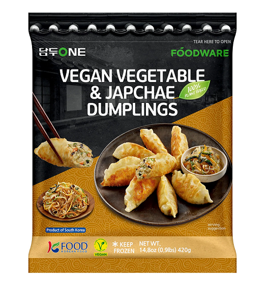 [Foodware] Vegan Vegetable Dumplings 420g 만두  야채만두 김치만두 잡채만두 버섯만두