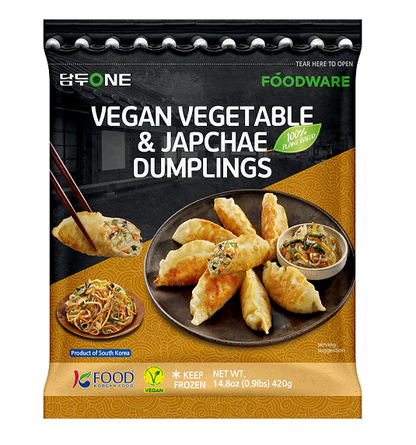 [Foodware] Vegan Vegetable Dumplings 420g 만두  야채만두 김치만두 잡채만두 버섯만두