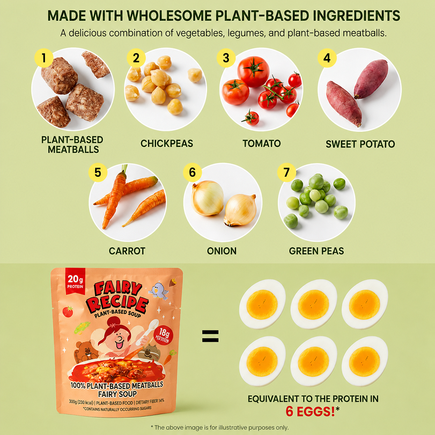 [Fairy Recipe] 100% Plant-Based Meatballs Fairy Soup 300g  식물성 미트볼 요정스프