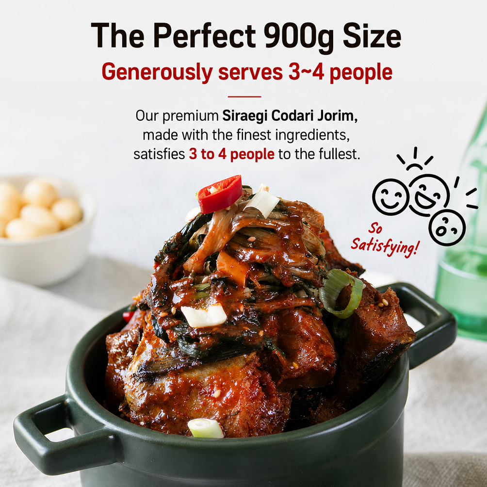 [Gangneungdaek] Braised Semi-Dried Pollock with Radish Greens 900g  강릉댁 시래기 코다리 조림