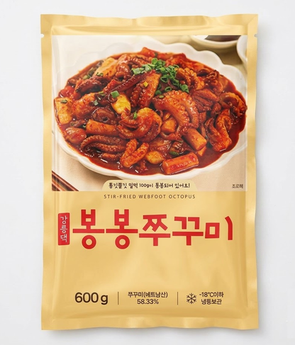 [Gangneungdaek] Stir-Fried Webfoot Octopus (Bong Bong Jjukkumi) 600g  강릉댁 봉봉쭈꾸미