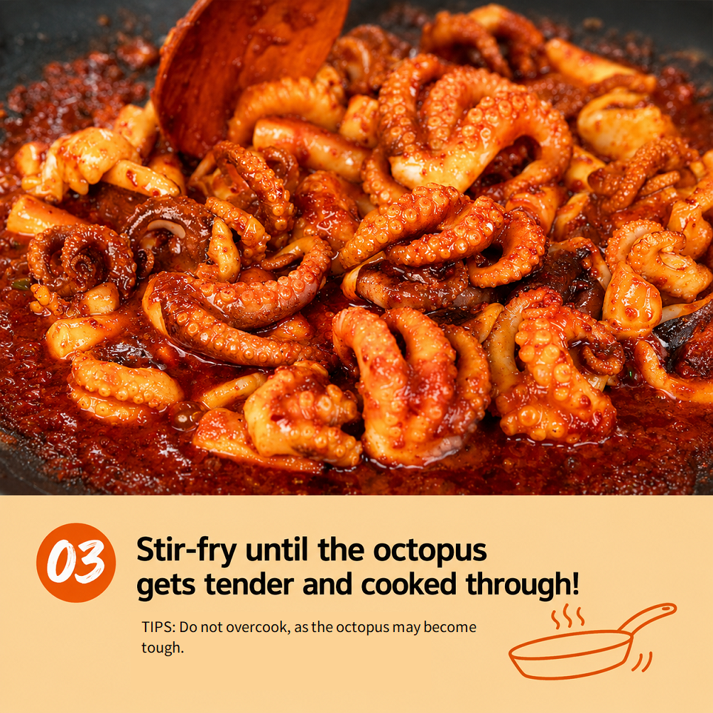 [Gangneungdaek] Stir-Fried Webfoot Octopus (Bong Bong Jjukkumi) 600g  강릉댁 봉봉쭈꾸미