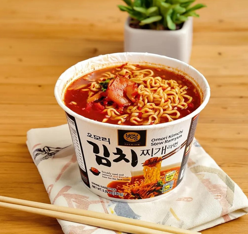 [GS25 YOUUS] Omori Kimchi Stew Cup Ramyun 150g 오모리 김치찌개라면