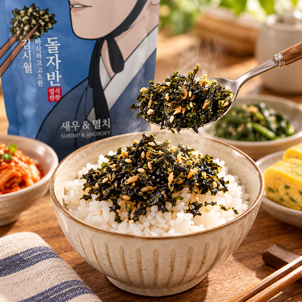 [Gimsiwol] Seaweed Croutons – Shrimp & Anchovy 50g  김시월 바삭하고 고소한 새우멸치 돌자반